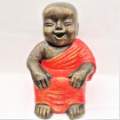 Boeddha sitting sandstone 40 cm Red/Gold