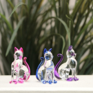 Beeld glas kat blauw