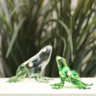 Beeld glas kikker S