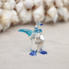 Beeld glas pinguin blauw