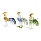 Beeld glas haan assorti