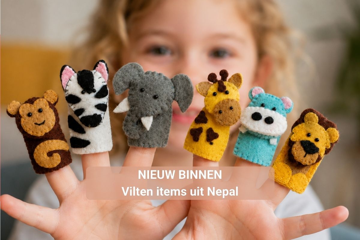 Handgevilten vingerpopjes